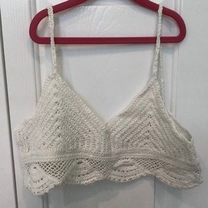 women’s crochet cropped coverup